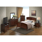 Queen Panel Bed with Curved Top Rail – Simple Modern Design