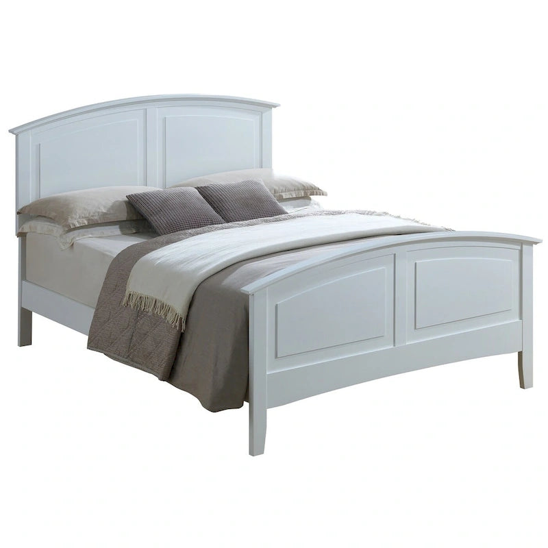 Queen Panel Bed with Curved Top Rail – Simple Modern Design