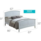 Queen Panel Bed with Curved Top Rail – Simple Modern Design