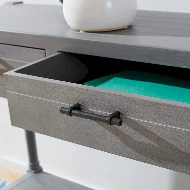 2-Drawer Console Table, 35.5"W x 13"D x 29.5"H, Entryway Hallway Accent Table