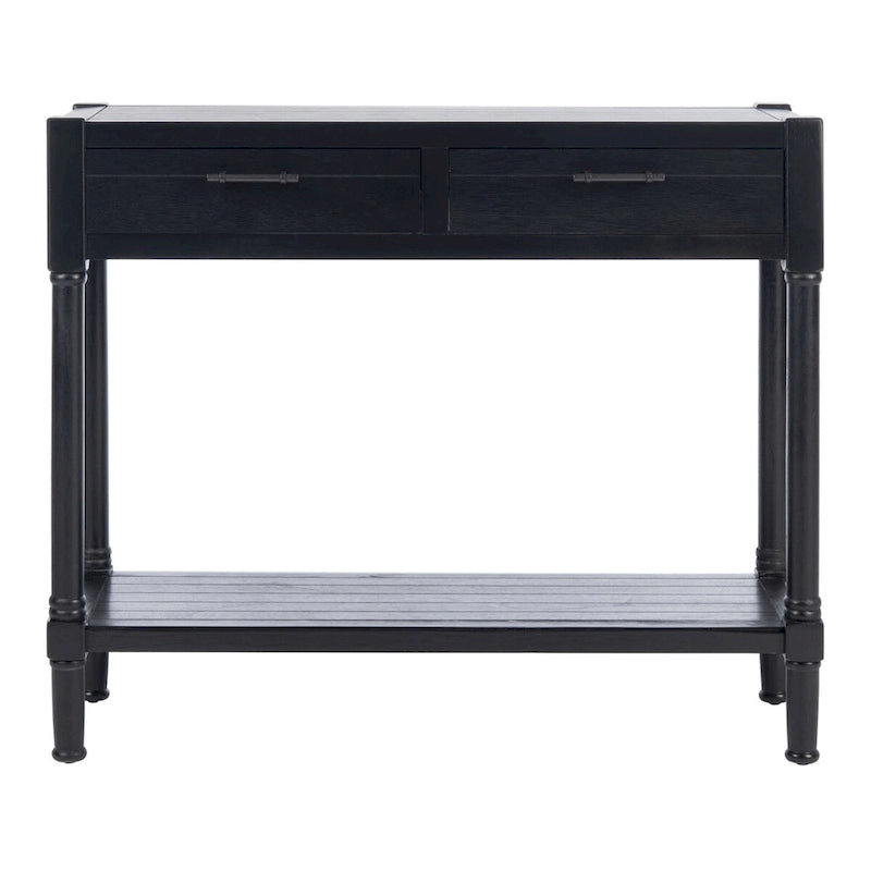 2-Drawer Console Table, 35.5"W x 13"D x 29.5"H, Entryway Hallway Accent Table