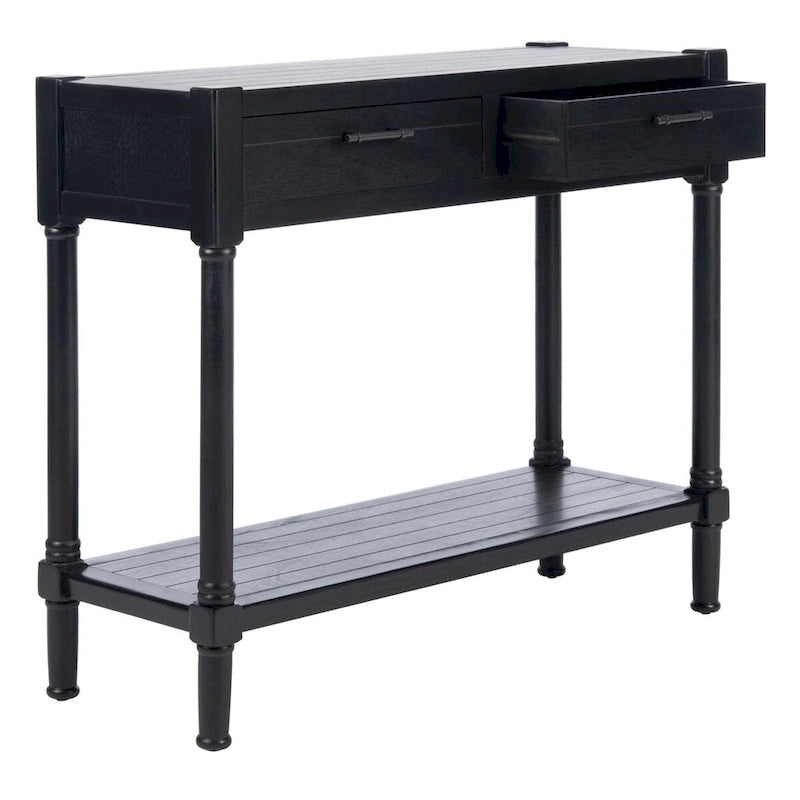 2-Drawer Console Table, 35.5"W x 13"D x 29.5"H, Entryway Hallway Accent Table