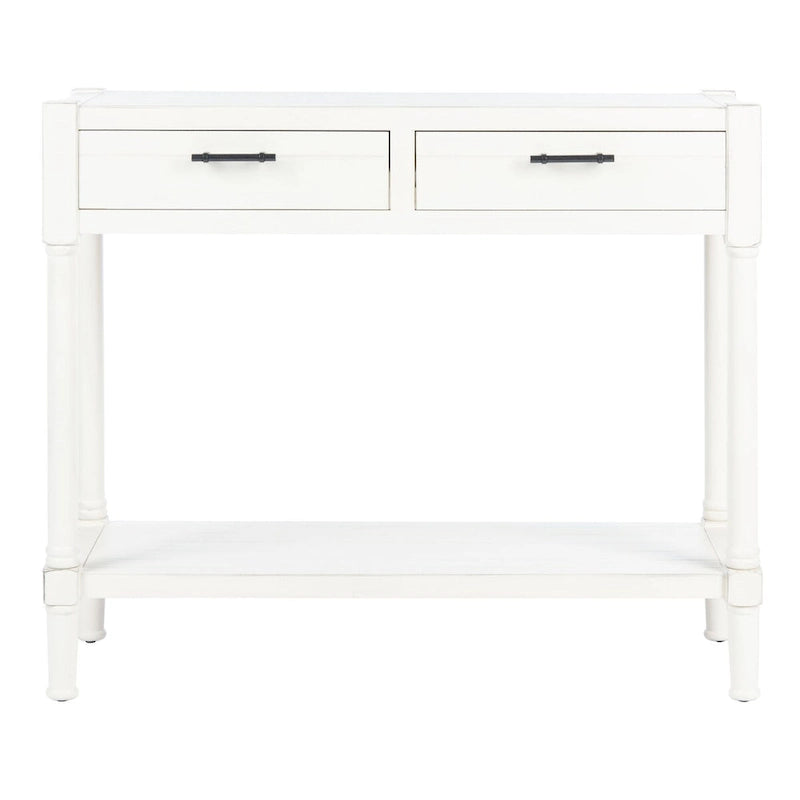 2-Drawer Console Table, 35.5"W x 13"D x 29.5"H, Entryway Hallway Accent Table