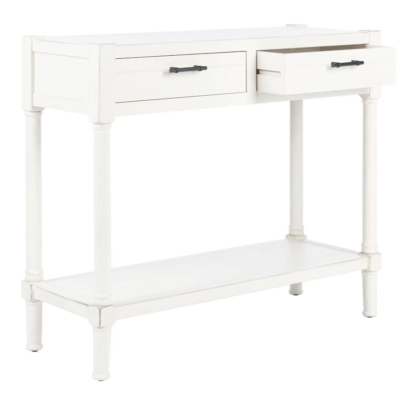 2-Drawer Console Table, 35.5"W x 13"D x 29.5"H, Entryway Hallway Accent Table