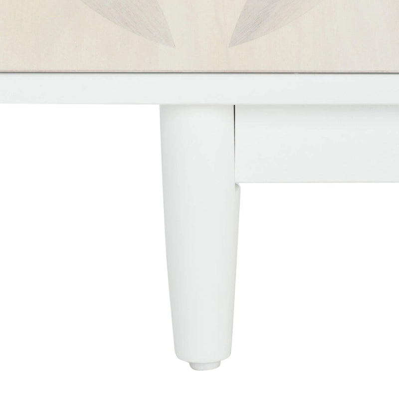 3-Shelf Patterned Media Stand TV Console, 54"W x 15"D x 22"H, Living Room Storage