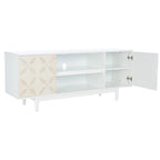 3-Shelf Patterned Media Stand TV Console, 54"W x 15"D x 22"H, Living Room Storage