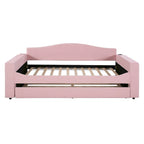 Twin Size UTeddy Fleece Daybed with Storage Armrests andTrundle