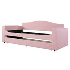 Twin Size UTeddy Fleece Daybed with Storage Armrests andTrundle