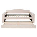 Twin Size UTeddy Fleece Daybed with Storage Armrests andTrundle
