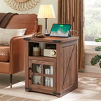 End Table with Charging Station - 18D x 18W x 24H