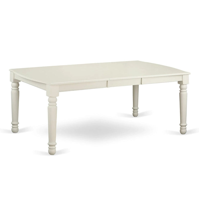 5 Piece Dining Table Set- a Rectangle Kitchen Table and 4 Kitchen Dining Chairs, Linen White
