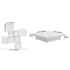 Marble Veneer Coffee Table Sliding Top with Storage