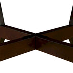 Mid Century Farmhouse 32inch Wood Round Coffee Table for Living Room