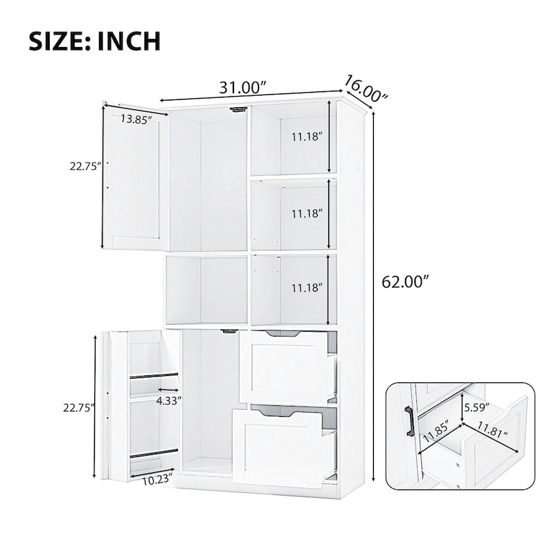 Floating Wall Shelf with Drawer – Modern Wall-Mounted Storage Shelf