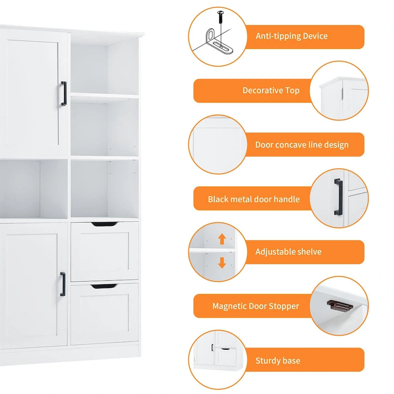 Floating Wall Shelf with Drawer – Modern Wall-Mounted Storage Shelf