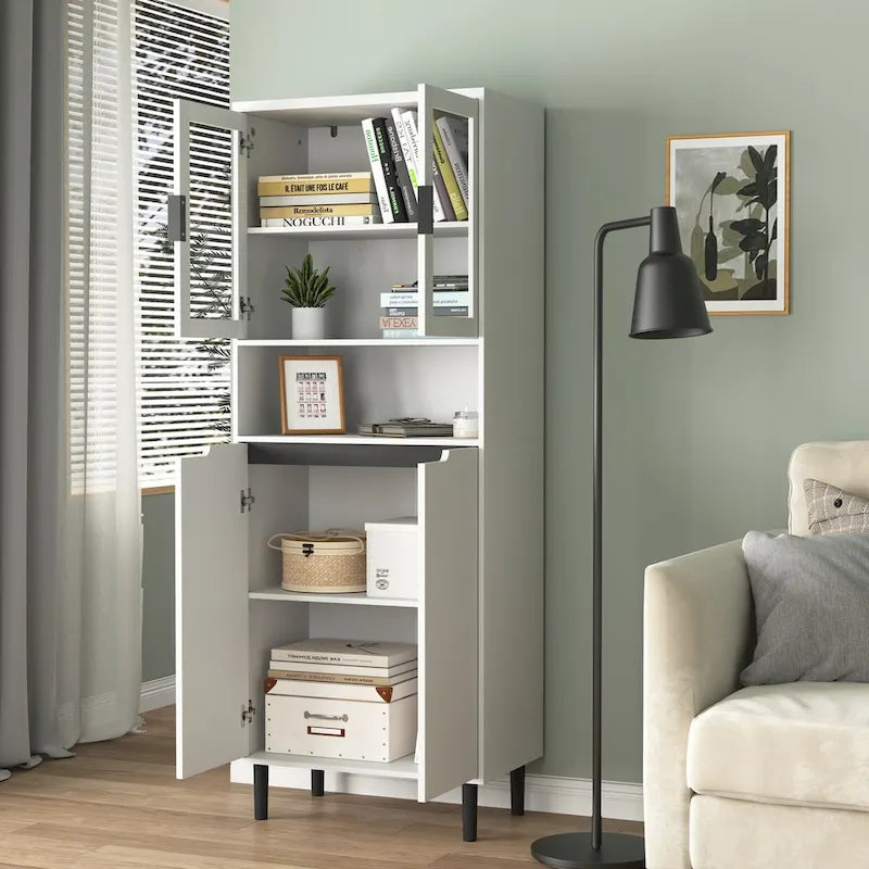 Mid-Century Modern 6-Drawer Dresser with Tapered Legs – Bedroom Storage