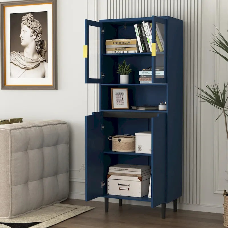 Mid-Century Modern 6-Drawer Dresser with Tapered Legs – Bedroom Storage