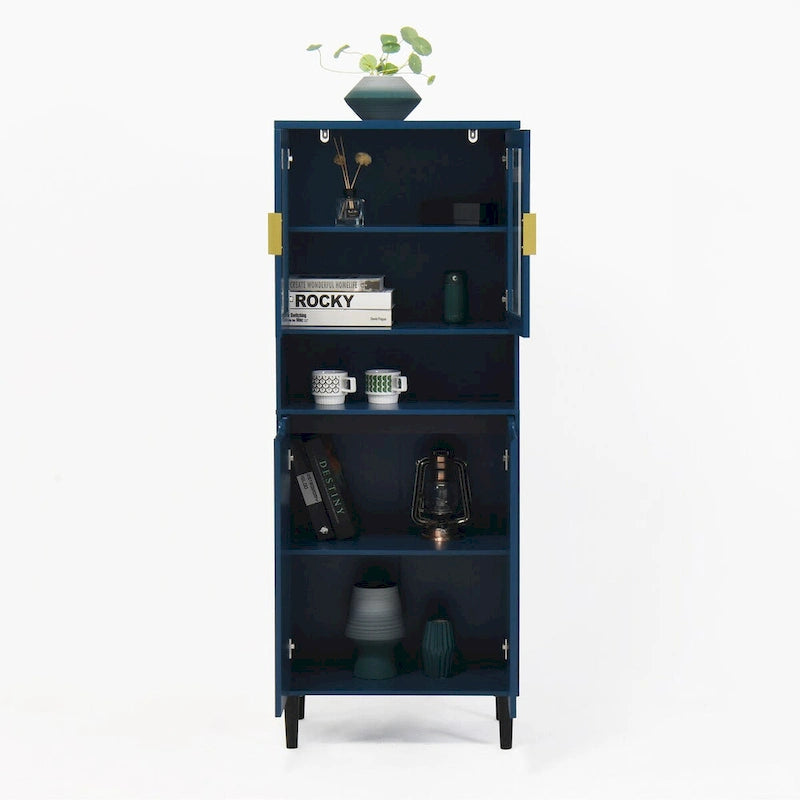 Mid-Century Modern 6-Drawer Dresser with Tapered Legs – Bedroom Storage