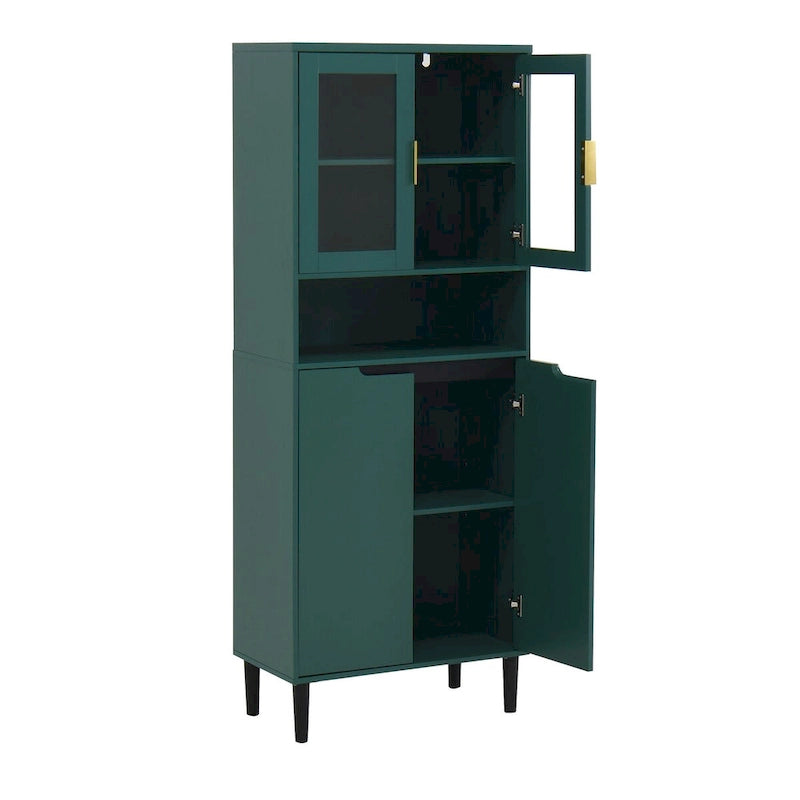 Mid-Century Modern 6-Drawer Dresser with Tapered Legs – Bedroom Storage